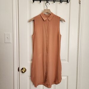 Equipment 100% Silk sleeveless Button-Up Dress